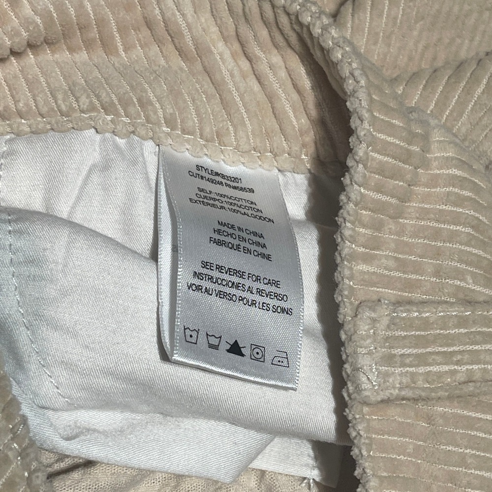 Kut From The Kloth Corduroy Pants Womens Size 6 Beige Casual Cotton Blend - Picture 6 of 9